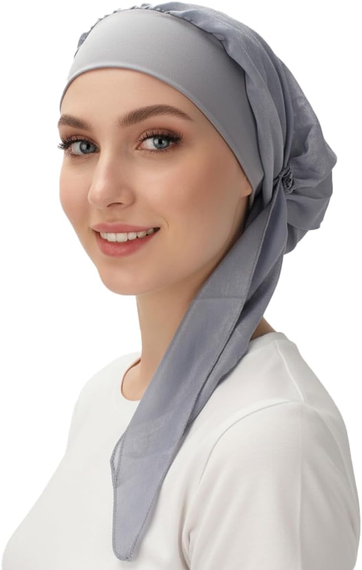 FADACHY Chemo Headwear for Women,Chemo Caps Lightweight for Summer with Head Scarf,Silky Soft Hair Turbans Fashion - Image 2